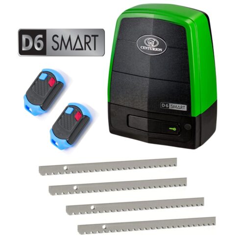 Kit Motor Corredera Centurión D6 SMART 600KG + 4 Metros de Cremallera + 2Tx